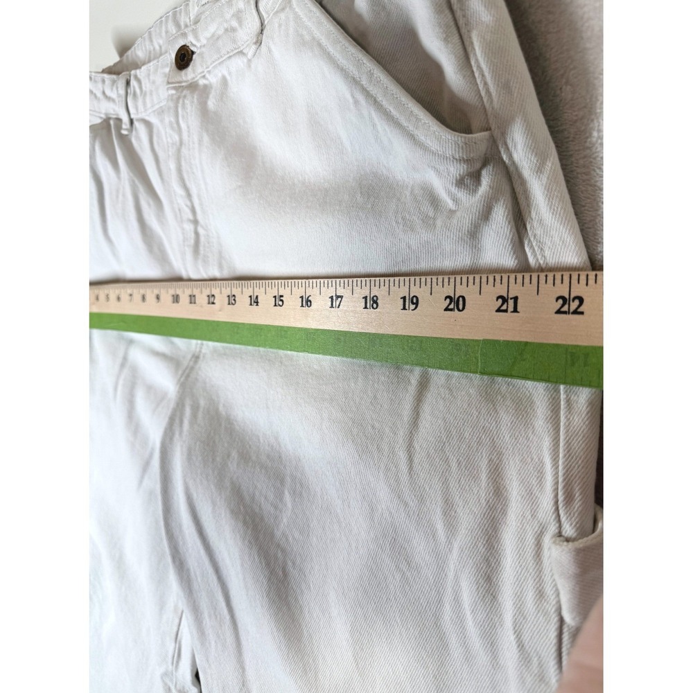 Cotton On Carpenter Pants Large 42 White Utility Pockets Summer Cotton Blend - Picture 14 of 16
